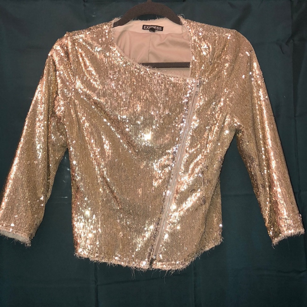 Gold Sequin Blazer
